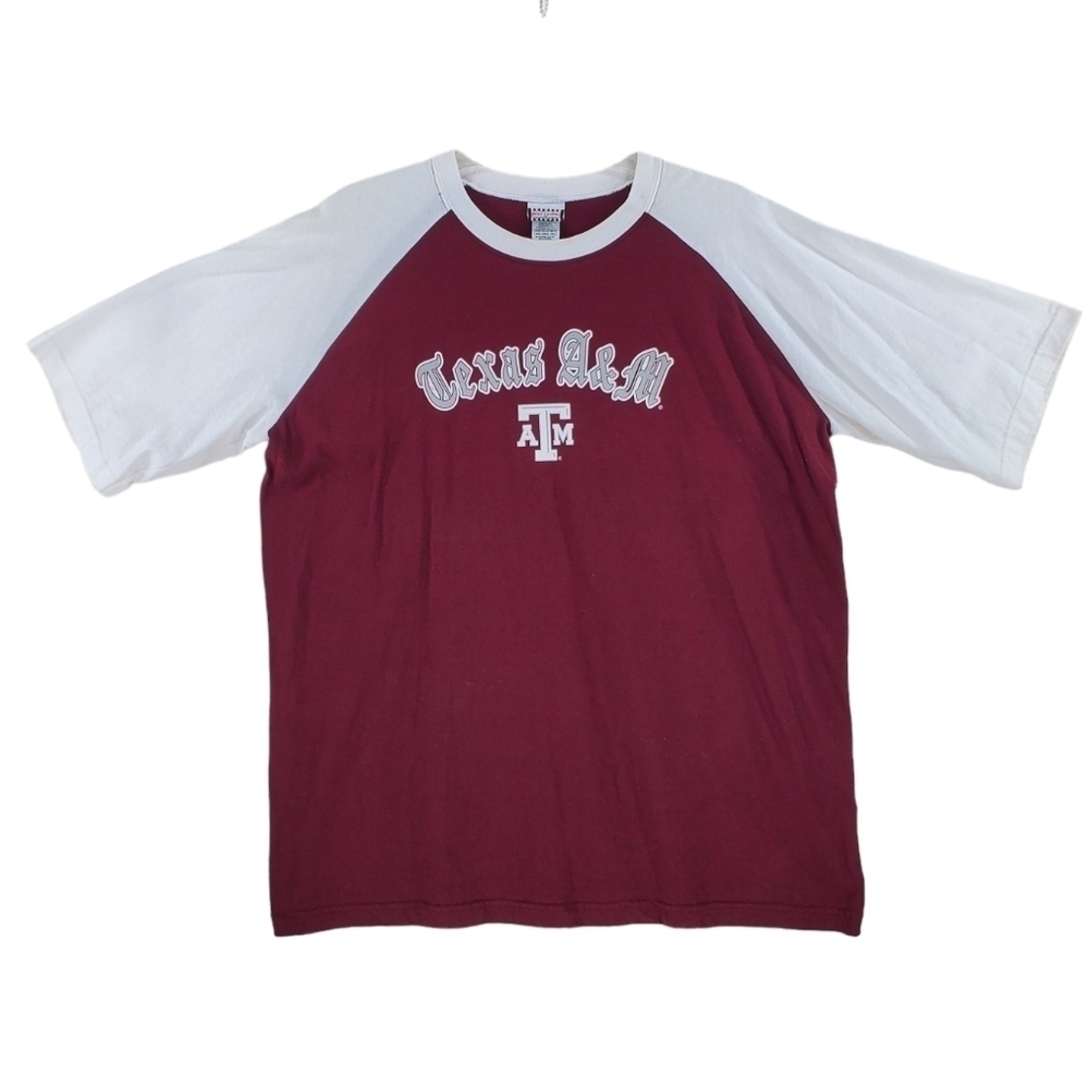 Vtg Foot Locker TX A&M Team Logo Baseball Jersey Fleece Shirt SS Men 2XL USA 90s - Picture 11 of 12